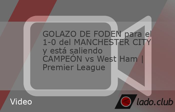 Phil Foden marca un golazo para el 1-0 del Manchester City vs West Ham y está saliendo campeón de la Premier League. #manchestercity #foden #premierleague | ESPN Deportes