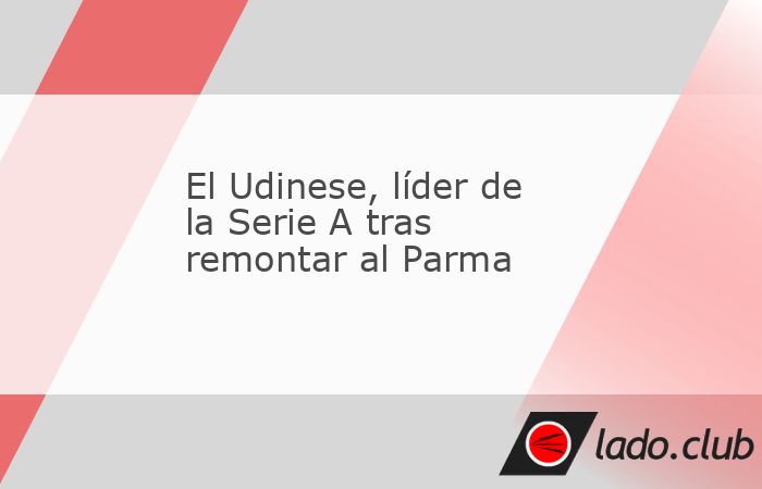 Redacción Deportes, 16 sep (EFE).- El Udinese lidera la Serie A italiana de fútbol tras ganar este lunes por 2-3 en la cuarta jornada y con remontada al Parma, que llegó a dominar el partido por 2-