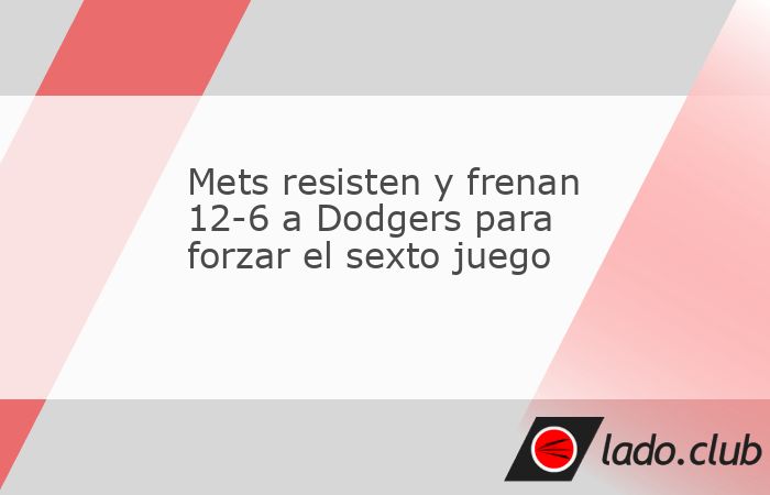 LA JORNADANueva York. En una batalla de ofensivas, los Mets de Nueva York derrotaron este viernes 12-6 a los Dodgers y evitaron que el equipo de Los Ángeles celebrara la clasificación a la Serie Mun