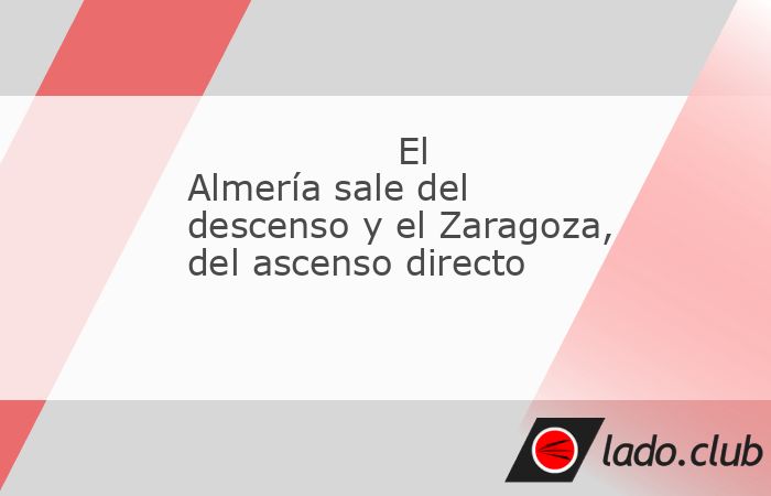 El Almería, con su victoria en La Romareda por 1-2 con un doblete del exzaragocista Luis Suárez, consiguió salir de la zona de descenso, mientras que al Real Zaragoza la derrota le supuso perder la