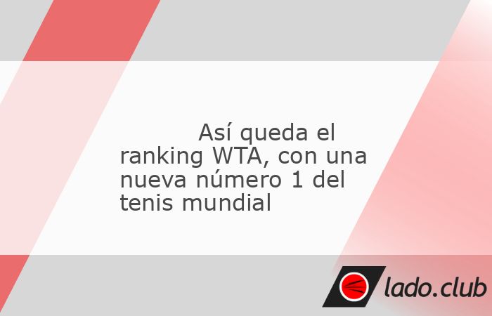 La rusa Aryna Sabalenka es la nueva número uno del tenis mundial, aunque lo sea con apenas 45 puntos de ventaja sobre la polaca Iga Swiatek, a la que desbancó aprovechando su ausencia de las pistas 