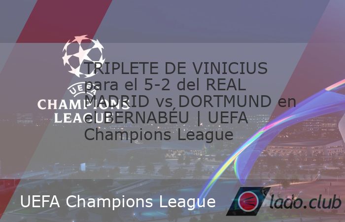 Vinicius consigue su triplete y el 5-2 del Real Madrid vs Dortmund en la UEFA Champions League. #vinicius #realmadrid #championsleague | ESPN Deportes