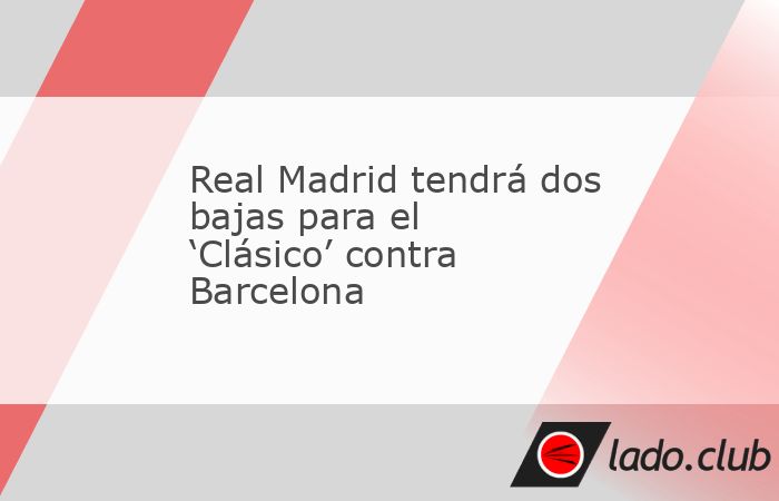 El Real Madrid anunció las bajas de su guardameta Thibaut Courtois y el atacante Rodrygo por molestias físicas, por lo que ambos se perderán el ‘Clásico’ contra el FC Barcelona del sá