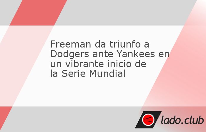 					Freddie Freeman pegó el primer grand slam que pone fin a un juego en la historia de la Serie Mundial con dos outs en la décima entrada para darle a los Dodgers de Los Ángeles una victoria de 6