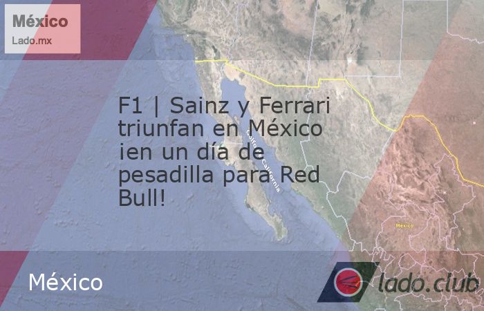 ¡Carlos Sainz rompe el reinado de Max Verstappen! el español consigue su primera victoria en el Gran Premio de México de Fórmula 1, mientras que el neerlandés queda fuera del podio por dos pena