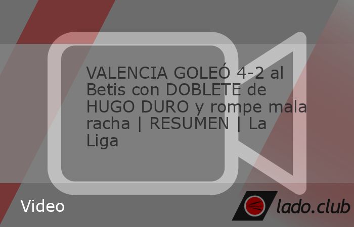 Valencia goleó 4-2 al Betis para salir de la mala racha en La Liga. Hugo Duro marcó doblete. #laliga #valencia #resumen | ESPN Deportes | Resumen