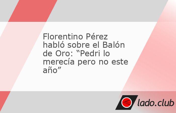 El presidente del Real Madrid, Florentino Pérez, se pronunció por primera vez sobre el Balón de Oro que terminó ganando Rodri por encima de Vinícius Júnior