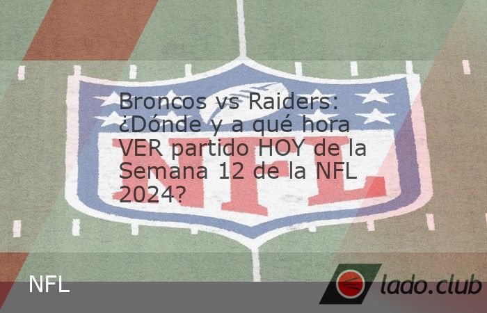 Denver Broncos y Las Vegas Raiders se miden este domingo en uno de los juegos más atractivos de la Semana 12 de la temporada 2024 de la NFL debido a la importancia que tiene en el Oeste de la Confere