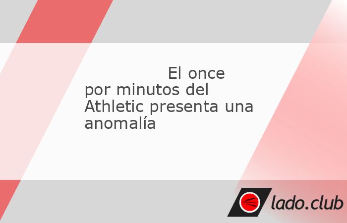 El once por minutos del Athletic una vez completada la primera vuelta de Liga presenta una anomalía. Los datos dicen que es el formado por Agirrezabala; De Marcos, Vivian, Paredes, Yuri; Jauregizar, 