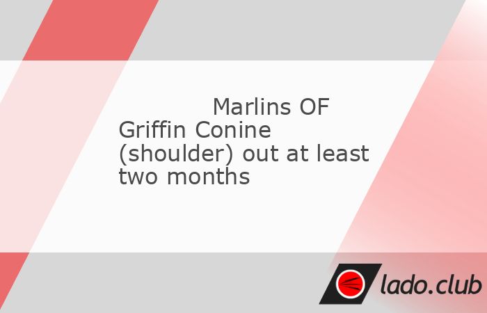  Miami Marlins outfielder Griffin Conine was placed on the injured list Sunday and is expected to miss at least two months with a dislocated shoulder., 