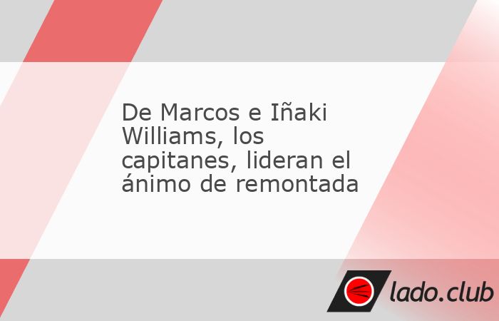 Bilbao, 2 may (EFE).- Oscar de Marcos e Iñaki Williams, los primeros capitanes del Athletic Club, lideran el ánimo de remontada en el equipo bilbaíno al 0-3 con el que el Manchest