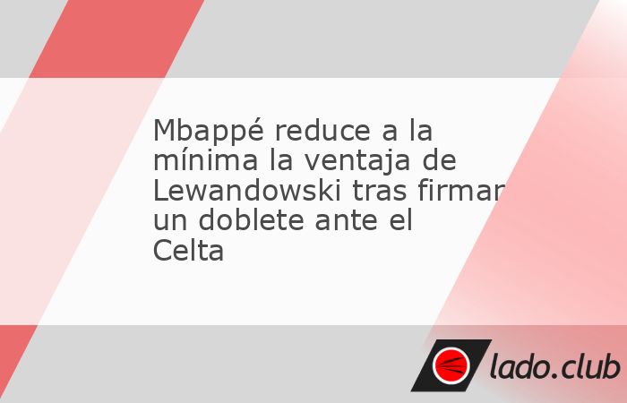Madrid, 4 may (EFE).- El delantero francés del Real Madrid Kylian Mbappé no desaprovechó la ausencia del lesionado Robert Lewandowski para reducir a tan sólo un tanto la ventaja de