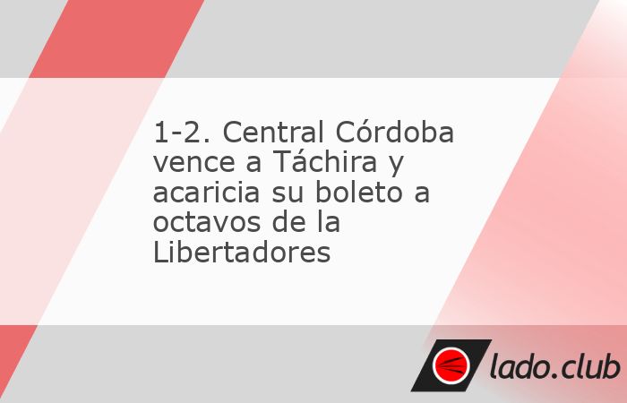 Caracas, 13 may (EFE).- Central Córdoba derrotó este martes por 1-2 al ya eliminado Deportivo Táchira y se afianzó con 11 puntos en la cima del Grupo C con miras a los octavos de f
