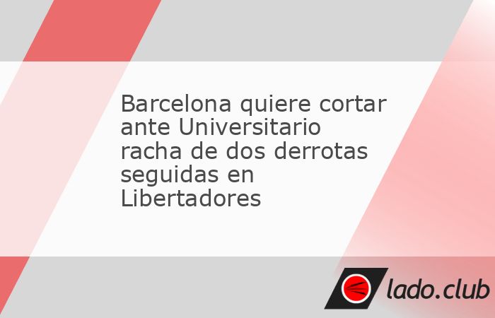 Guayaquil (Ecuador), 13 may (EFE).- El Barcelona ecuatoriano viajó este martes a Lima para enfrentarse al Universitario de Deportes peruano, en un duelo de la quinta fecha del Grupo B de la Copa 