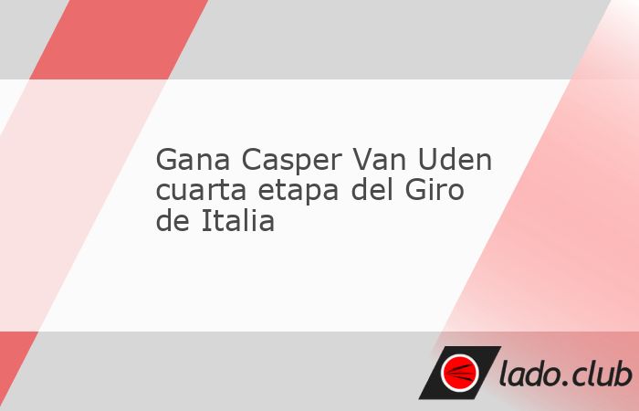 Lecce. Casper van Uden emergió triunfante de un sprint masivo al final de la cuarta etapa del Giro de Italia, llevándose la victoria más importante de su carrera. Mads Pedersen mantu