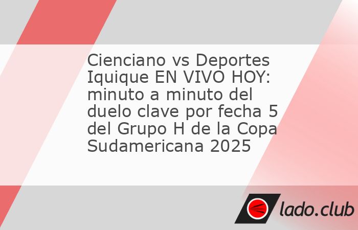 ¡Día de partido! Cienciano recibe hoy, jueves 15 de mayo, a Deportes Iquique por la fecha 5 del Grupo H de la Copa Sudamericana 2025. El compromiso se realizará en el estadio Inca Garcilaso de la V