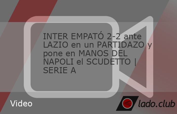 El Inter empató 2-2 con la Lazio en un partidazo y depende de una derrota o empate del Napoli en la última fecha si quiere ser campeón de la Serie A. #inter #seriea #lazio | ESPN Deportes | RESUMEN