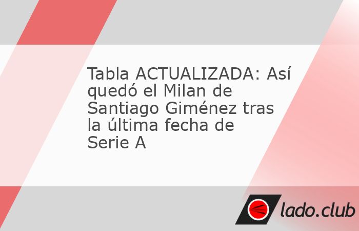 El canterano de los cementeros perdió su lugar en el once inicial en las últimas semanas. Santiago Giménez se perdió la última jornada de la Serie A al cumplir su partido de sanción después de 
