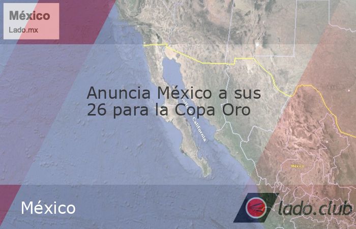 La Selección Mexicana anunció la convocatoria de 26 futbolistas que competirán en la Copa Oro, a celebrarse del 14 de junio al 6 de julio en Estados Unidos.Jugadores como Guillermo Ochoa, el juveni