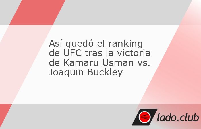 Así quedó la clasificación de una de las divisiones más competitivas de la actualidad. Una presentación muy esperada en el año fue la que protagonizaron este sábado 14 de junio Kamaru Usman y J