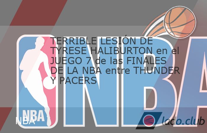 Tyrese Haliburton salió lesionado en el juego 7 de las finales de la NBA entre el Oklahoma City Thunder y los Indiana Pacers. #nba #pacers #haliburton | ESPN Deportes