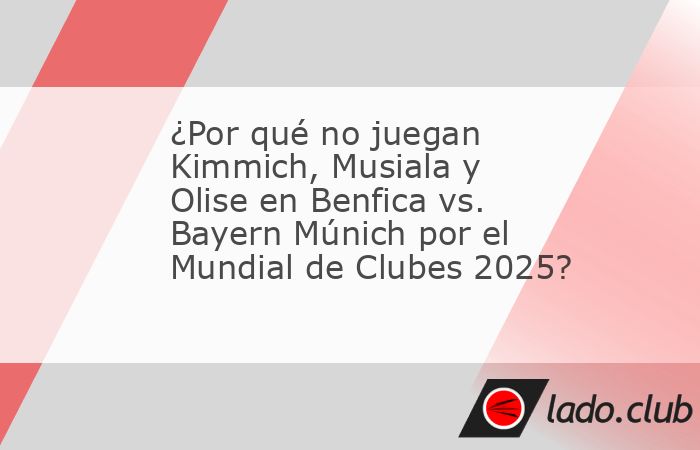 El equipo bávaro se presentará en Charlotte para disputar la última fecha del Grupo C sin muchas de sus grandes figuras en el once inicial.  A partir de las 13:00 horas del centro de México se pon