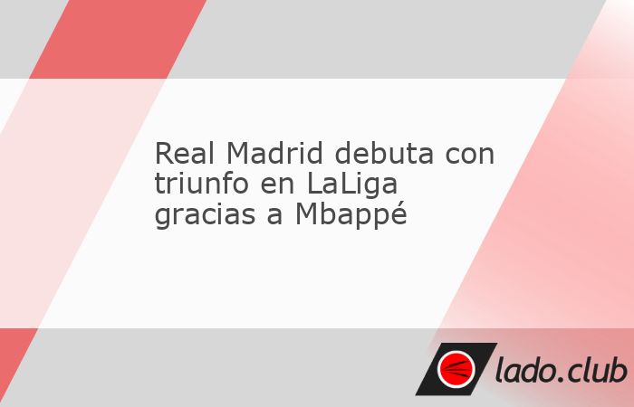 Madrid, España.- Kylian Mbappé fue protagonista con el Real Madrid al provocar y convertir un penal para dar el primer triunfo por 1-0 a Xabi Alonso en su debut como técnico en La